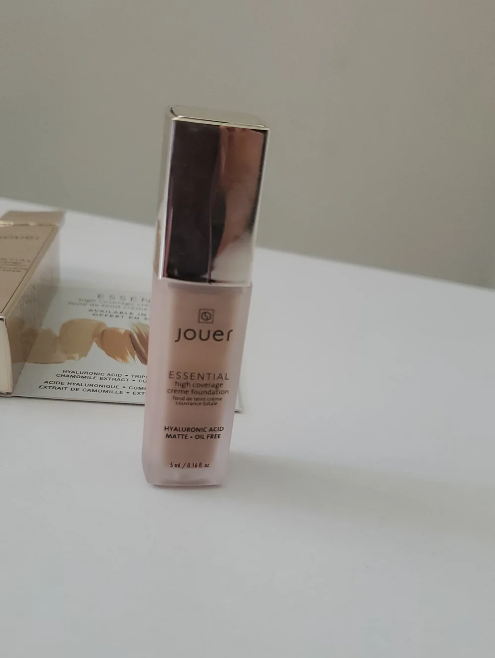 Jouer Essential High Coverage Foundation In Almond-travel size
